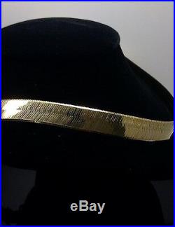 10K Genuine Gold Herringbone Necklace Chain 12 mm 22 inch, Christmas SALE! N