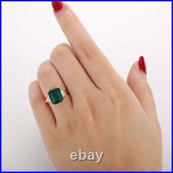 14K Yellow Gold Plated 2.50Ct Lab Created Green Emerald Ring Black Friday Sale