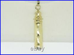14k Yellow Gold Charm Lighthouse Cape May New Jersey (Brand New Sale Jewelry)