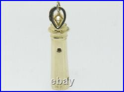 14k Yellow Gold Charm Lighthouse Cape May New Jersey (Brand New Sale Jewelry)