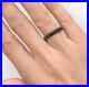 1.34 Ct Round Black Simulated Diamond Engagement Band Ring Solid White Gold