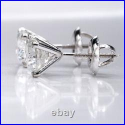 1.50 Carat Diamond Stud Earrings On Sale 18K White Gold I2 53127293
