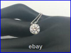 1.5 Carat Diamond Solitaire Pendant Necklace Round Cut 14K White Gold XMAS SALE
