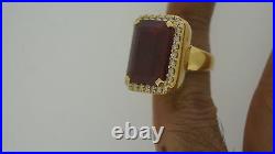 1.70Cts White RD Men's Custom Ring 14 Grams 10K YG Valentineday Spl. Sale