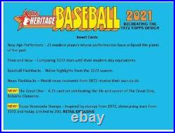 2021 Topps Heritage Baseball Retail Display Box 24 Packs Pre-Sale