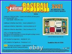 2021 Topps Heritage Baseball Retail Display Box 24 Packs Pre-Sale