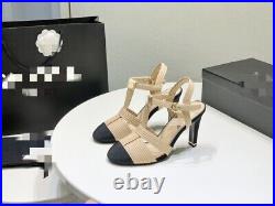 2023 new hole sale runway fashion high-quality high-heeled shoes 34-41