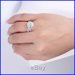 2.40Ct Round Cut White Diamond Unique Engagement Rings Sale Band 14K White Gold