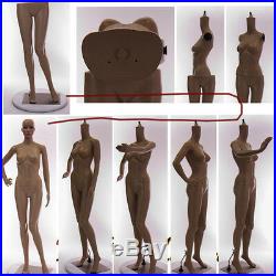 33/24/35 5ft 8 tall, ON SALE-Female mannequin, head rotates, manikin Anna+2Wigs