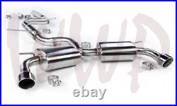 3 Stainless Dual CatBack Exhaust Mufflers For 15-17 VW Golf GTI 2.0L Turbo MK7