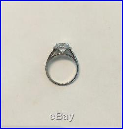 4 ct Cushion Halo F/SI1 Round Cut Diamond Engagement Ring 14K White Gold Sale