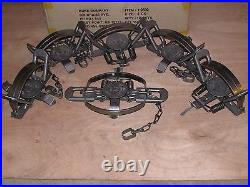 6 Duke #3 Coil Spring Traps Beaver Fox Bobcat Coyote Wolf Trapping NEW SALE