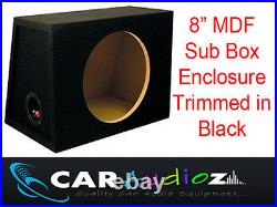 8 Inch 20 cm empty Round Black Carpeted Subwoofer MDF Box Bass Enclosure SALE