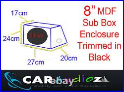 8 Inch 20 cm empty Round Black Carpeted Subwoofer MDF Box Bass Enclosure SALE