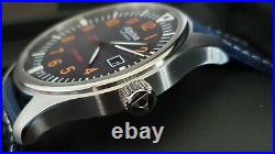 Alpina Startimer Pilot Quartz Watch, 42mm Blue MEN box+ papers Clearance sale