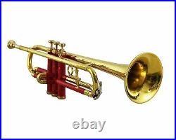 BRAND NEW SALE! Trumpet BRAND NEW RED BRASS FINISH BB KEYS TRUMPET+M/P