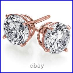 Black Friday Sale 1.88 CT Diamond Stud Earrings Rose Gold 14K H I1 29253759