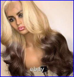 Brand New 13x4 human hair lace front blonde to brown Ombre? Cleatance Sale
