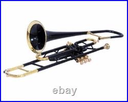 Brand New Black Lacquer Brass Bb Flat Valve Trumbone Christmas Sale