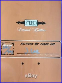 Brand New Jason Lee signed stereo skate deck for sale Limited rare