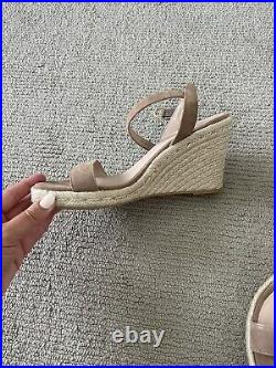 Brand New Without Box Stuart Weitzman TeddiSuedeWedge Sandals For Sale. Size 9.5