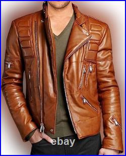 Brand new Handmade Men's Genuine Leather Pure Lambskin Biker Jacket, sale