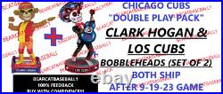Chicago Cubs 2023 Clark Hogan & Los Cubs Bobbleheads 9-20-23 Nib! Pre-sale