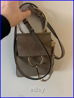 Chloe Mini Faye Leather Bracelet Bag Motty Grey Brand New ON SALE