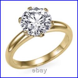 Christmas Sale 2 CT F I2 Solitaire Diamond Ring 18K Yellow Gold 53343008