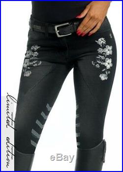 Christmas Sale! AZTEC DIAMOND LIMITED GREY FLORAL BREECHES UK 8 BRAND NEW