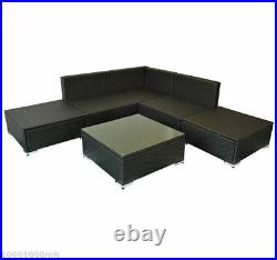 Clearance Sale 6pcs All-weather Rattan Sofa Wicker Sectional Patio Furniture