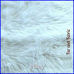 Clearance Sale White Shag Faux Fur Area Rug Rectangle