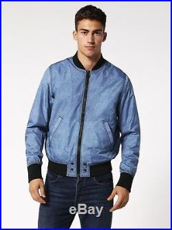 Diesel Men's Jacket Size Large Brand New Blue Cotton Poly Rrp £200 Limited Sale