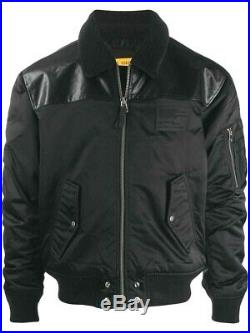 Diesel Mens Jacket Size Large Brand New Rrp £250 Black Fur Collar Now On Sale
