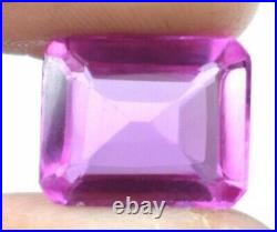 Emerald Cut 7.60 Ct Pink Kunzite Gemstone Natural Certified A23144 Discount Sale