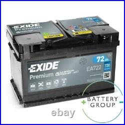 Exide 096TE EA722 Premium Carbon Boost 72Ah 720A Car Battery! SUMMER SALE