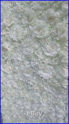 FLOWER WALL For Sale WHITE ROSES & HYDRANGEA 24 PANELS UK SELLER BRAND NEW