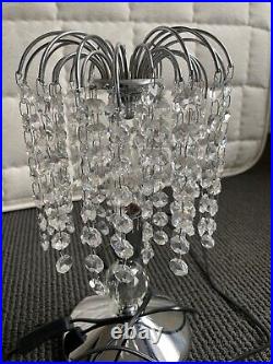 FOR SALE CRYSTAL TABLE LAMP Chrome Brand New condition