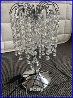 FOR SALE CRYSTAL TABLE LAMP Chrome Brand New condition