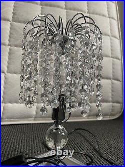 FOR SALE CRYSTAL TABLE LAMP Chrome Brand New condition