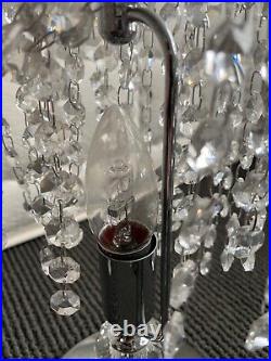 FOR SALE CRYSTAL TABLE LAMP Chrome Brand New condition