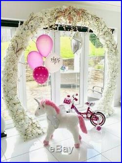 Free Standing Circular Wedding Arch for Sale. Venue flower circular moon frame