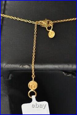 Gurhan Duet Pendant Diamond Necklace 24K Yellow 18K White Gold $2940 Sale New