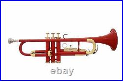 HALLOWEEN SALE Trumpet Brand New Colored RED Bb With Free Bag+ Mouth piece