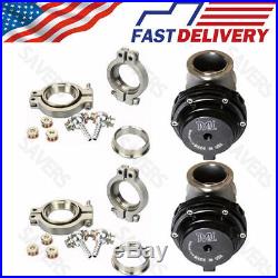 HOT SALE New 2X 38mm Black Wastegate with V-Band and Flanges for Tial MV-S