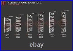 HUGE SALE Chrome Straight & Curved Heated Towel Rail Warmers Bathroom Radiators