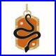 Halloween Sale 0.03ct Natural Diamond Snake Pendant 18k Yellow Gold Jewelry