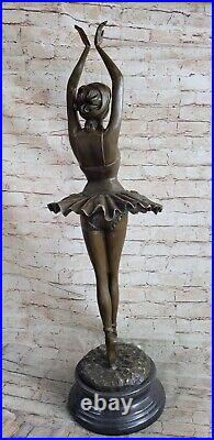 Handcrafted bronze sculpture SALE Ballerina Dancer Poised Collette Signed Sale