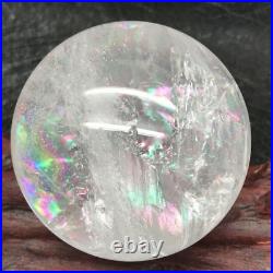 Hot Sale Natural White Rainbow Clear Quartz Crystal Sphere Ball Healing Gemstone
