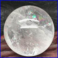 Hot Sale Natural White Rainbow Clear Quartz Crystal Sphere Ball Healing Gemstone